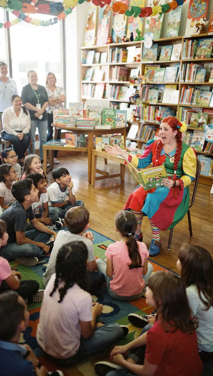 Skupina dětí účastnících se čtenářského klubu, které sdílejí své oblíbené příběhy.